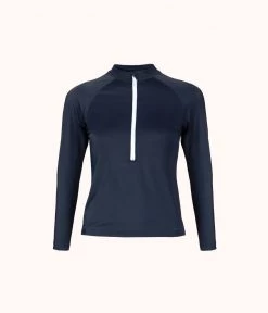 Wearlively The Zip Rashguard: Navy Categories
