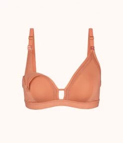 Wearlively The Mesh Trim Maternity Bralette: Terracotta 12 Wearlively The Mesh Trim Maternity Bralette: Terracotta