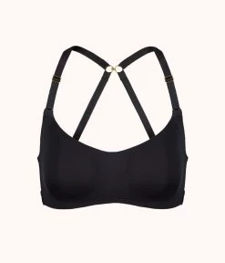 Wearlively The No-Wire Balconette Bra: Jet Black