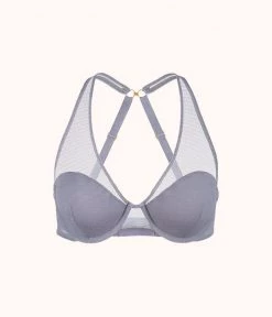 Wearlively The Plunge Mesh Bra: Smoke 12 Wearlively The Plunge Mesh Bra: Smoke