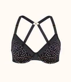 Wearlively The Unlined Balconette Bra - Print: Painted Polka