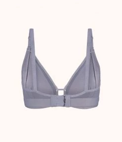 Wearlively The Mesh Trim Maternity Bralette: Smoke