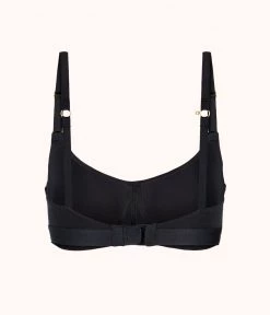 Wearlively The No-Wire Balconette Bra: Jet Black