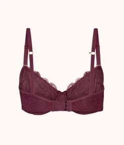 Wearlively Bras The Unlined Lace Bra: Plum