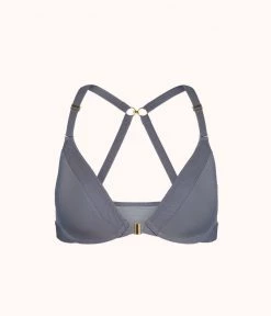 Wearlively Bras The Front Close No-Wire Bra: Smoke