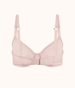 Wearlively The Dot Mesh Unlined Bra: Orchid