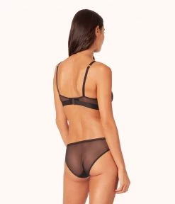 Wearlively Bras The Lace T-Shirt Bra: Jet Black