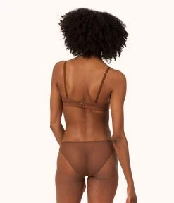 Wearlively The Mesh Back Bikini: Rich Clay