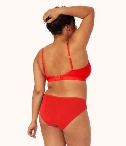 Wearlively Categories The Palm Lace Bikini: Tomato Red