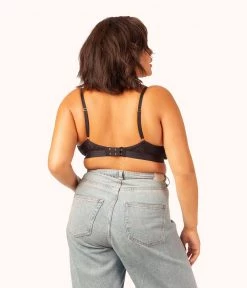 Wearlively The Palm Lace Busty Bralette: Jet Black Bras