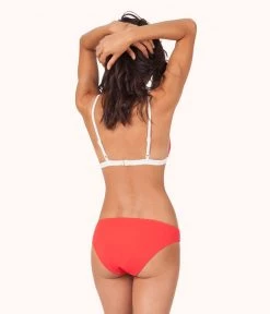 Wearlively The Bralette: Tomato Red/White