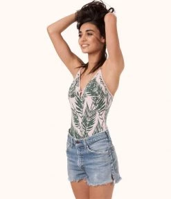Wearlively The All-Day Bodysuit: Fresh Palm Print