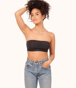 Wearlively The Bandeau Strapless: Jet Black Bras