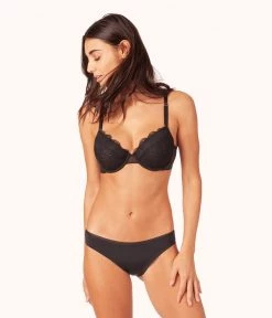 Wearlively Bras The Lace T-Shirt Bra: Jet Black