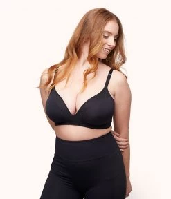 Wearlively The Mesh Trim No-Wire: Jet Black Bras