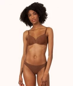 Wearlively The No Show Thong: Rich Clay