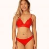 Wearlively Categories The Palm Lace Thong: Tomato Red