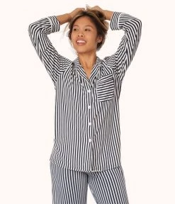 Wearlively The All-Day Lounge Shirt - Print: Mini Stripe Print Categories