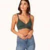 Wearlively Bras The Stripe Mesh Bralette: Emerald 2 Wearlively Bras The Stripe Mesh Bralette: Emerald