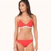 Wearlively The Bralette: Tomato Red/White