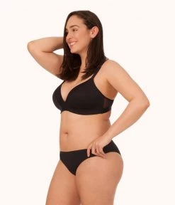 Wearlively Bras The All-Day Deep V No-Wire: Jet Black