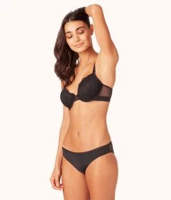 Wearlively Bras The Lace T-Shirt Bra: Jet Black