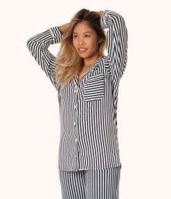 Wearlively The All-Day Lounge Shirt - Print: Mini Stripe Print Categories