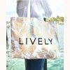 Wearlively The Gold Palm Tote: Gold Palm Print Categories