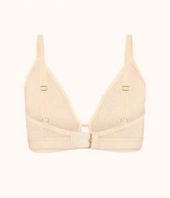 Wearlively Bras The Palm Lace Busty Bralette: Toasted Almond