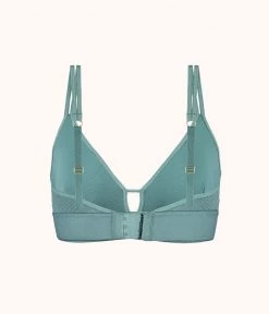Wearlively Bras The Deco Mesh Bralette: Harbor Green