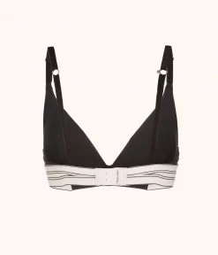 Wearlively The Deep V No-Wire: Jet Black Bras