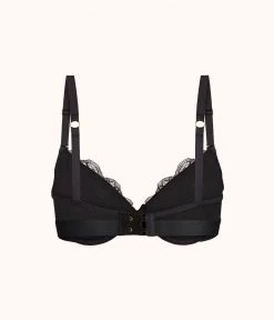 Wearlively Bras The Lace T-Shirt Bra: Jet Black