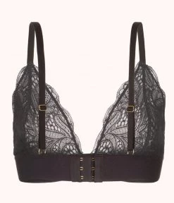 Wearlively The Long-Lined Lace Bralette: Jet Black