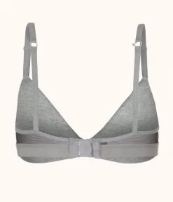 Wearlively The All-Day Deep V No-Wire: Heather Gray Bras
