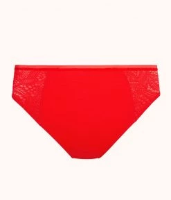 Wearlively The Lace High Waist Bikini: Tomato Red Categories