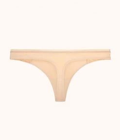 Wearlively The Palm Lace Thong: Toasted Almond