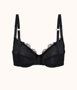 Wearlively The Unlined Lace Bra: Jet Black
