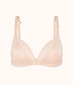 Wearlively The All-Day Deep V No-Wire: Toasted Almond Bras