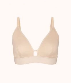 Wearlively The Busty Stripe Mesh Bralette: Toasted Almond 10 Wearlively The Busty Stripe Mesh Bralette: Toasted Almond