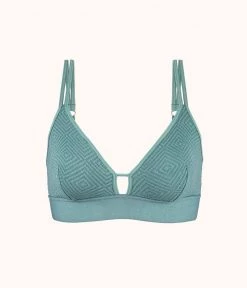 Wearlively Bras The Deco Mesh Bralette: Harbor Green