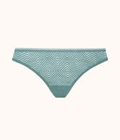 Wearlively The Deco Mesh Thong: Harbor Green Categories