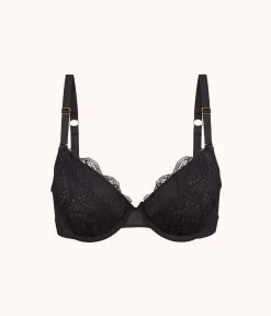 Wearlively Bras The Lace T-Shirt Bra: Jet Black