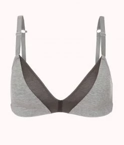 Wearlively The All-Day Deep V No-Wire: Heather Gray Bras