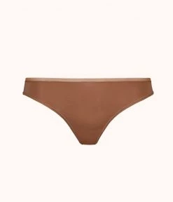 Wearlively The No Show Thong: Rich Clay