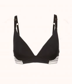 Wearlively The Deep V No-Wire: Jet Black Bras