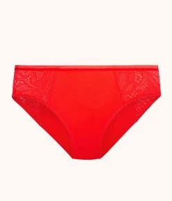 Wearlively The Lace High Waist Bikini: Tomato Red Categories