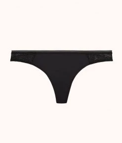 Wearlively The Palm Lace Thong: Jet Black Categories 10 Wearlively The Palm Lace Thong: Jet Black Categories