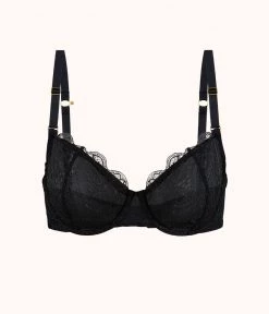Wearlively The Unlined Lace Bra: Jet Black