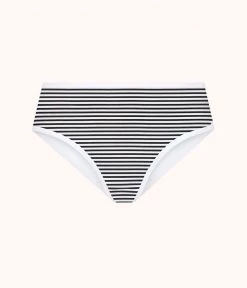 Wearlively Categories The Cotton Brief: Black/White Mini Stripe